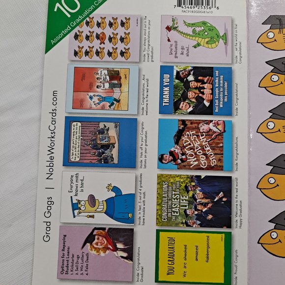 Graduation Greeting Cards 10 Pack 10 different cards with envelopes - Picture 4 of 7
